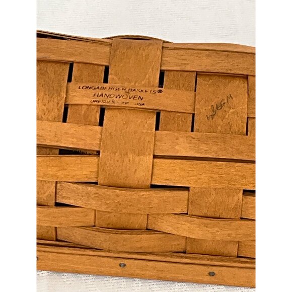 Longaberger Handwoven Basket Rectangular‎ Bread Tray Made In USA Signed 2002 - Picture 3 of 9